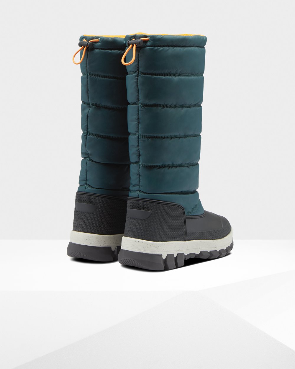 Botas De Nieve Hunter Mujer Original Insulated Tall - Verde/Gris - Argentina 2568VOAZG